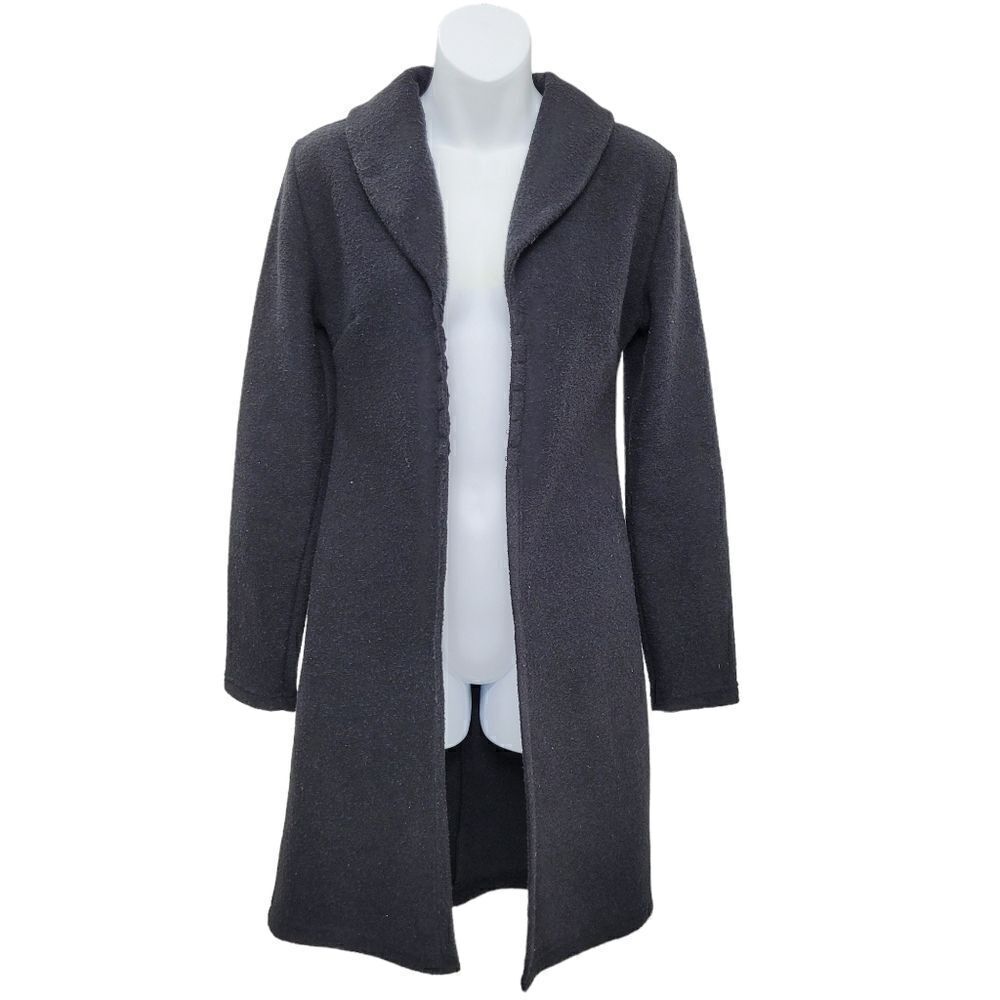 2/$20 Y2K Costa Blanca Black Long Coat Jacket Size: XS